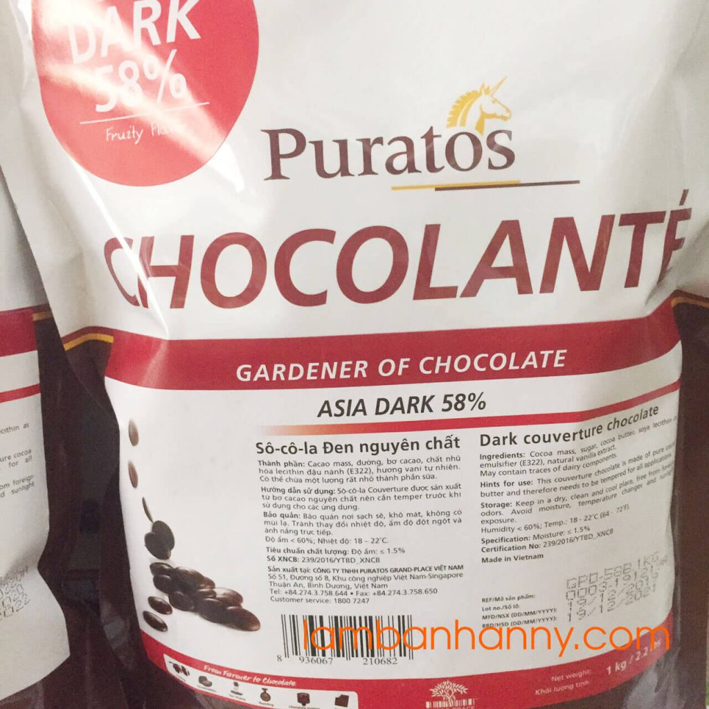 Socola đen nguyên chất paturos 58%