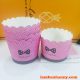 Cup giấy hồng chấm bi 5cm