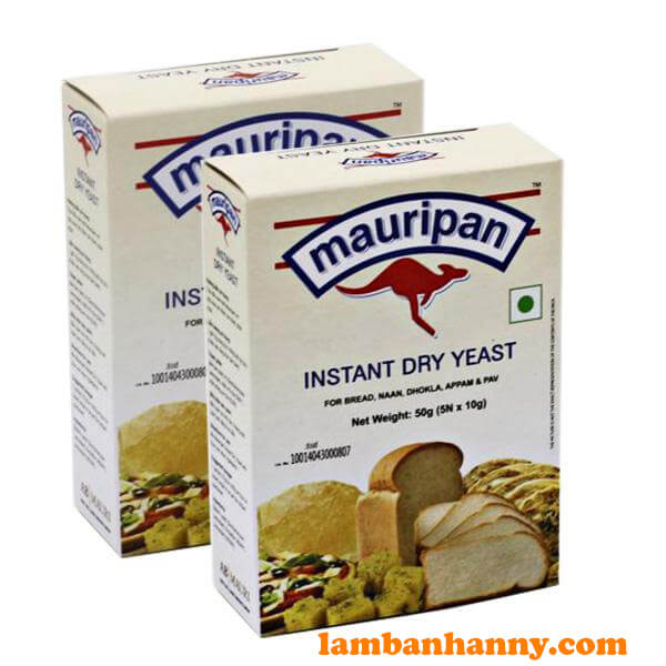 Men Mauripan hộp 50g thích hợp với các loại bánh mì, vỏ bánh bao, đế bánh pizza...