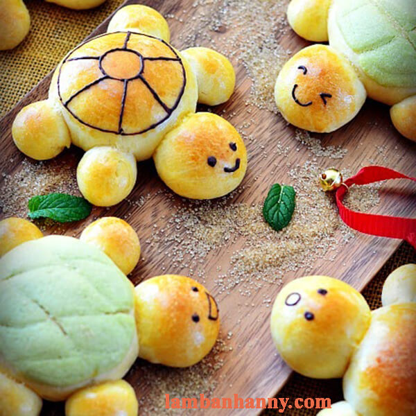 Công thức làm bánh mì rùa con đáng yêu dành cho bé