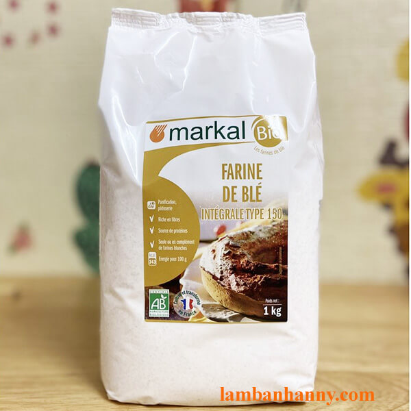 Bột mì nguyên cám hữu cơ Markal 1kg 1