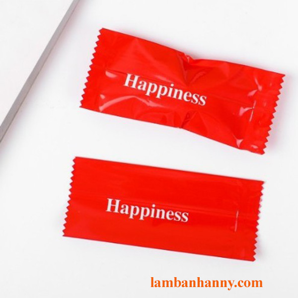 Vỏ kẹo nougat Happiness màu đỏ - Lốc 100 cái 1