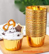 Cốc cupcake loại đẹp màu Vàng dây 50 chiếc