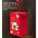 Hộp quà Tết đỏ đơn giản mèo thần tài (hộp đôi) - đựng 2 hũ 1000ml 2