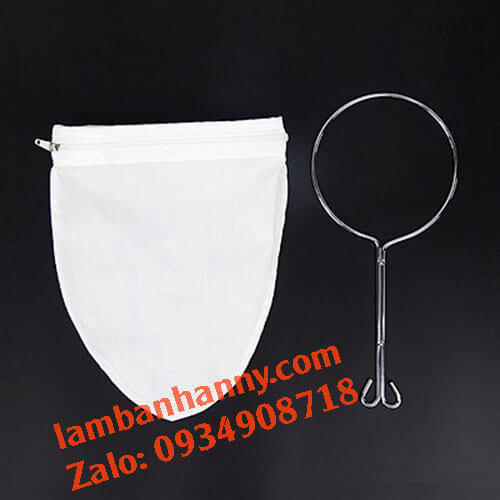 Bộ vợt kèm túi lọc trà quai inox 3 size 2